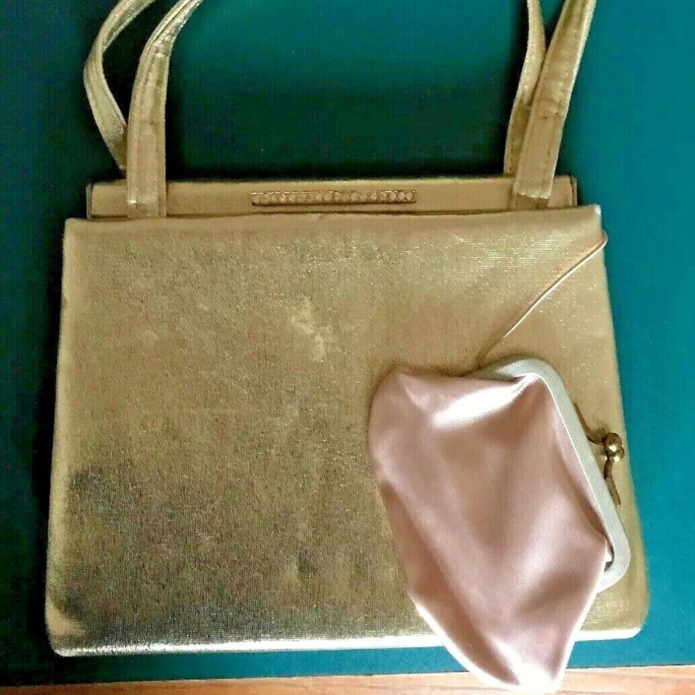 H.L. U.S.A. Purse Handbag Harry Levine GOLD Vtg